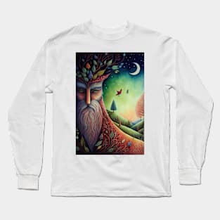 White Beard the Wizard Long Sleeve T-Shirt